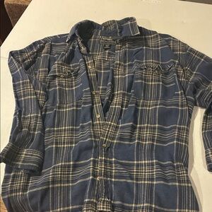 Classic Navy Plaid Men's Shirt